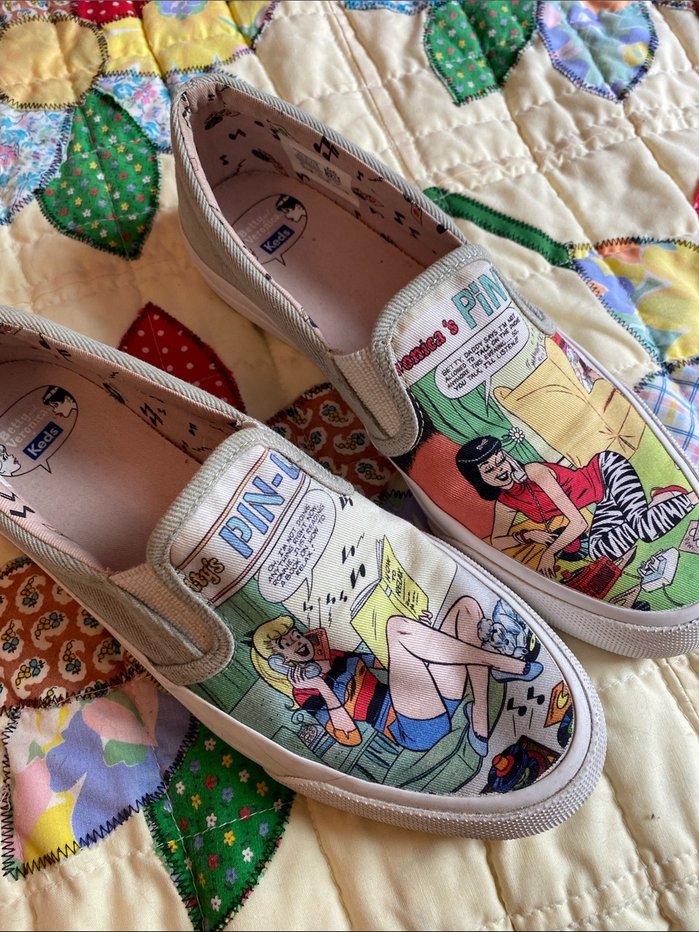Betty and Veronica Keds slip ons